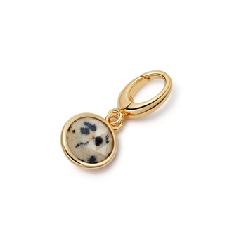 Gold Biography Dalmatian Jasper Charm