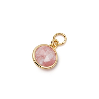 Gold Biography Rhodochrosite Earring Charm