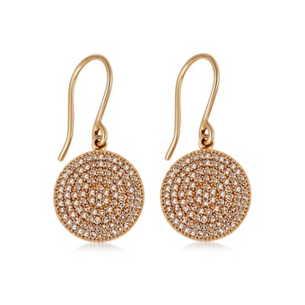 Solid Gold Icon Drop Earrings