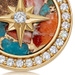 Gold Large Polaris Copper Turquoise Locket Necklace