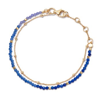 Gold Fine Biography Blue Chalcedony Bracelet | Astley Clarke
