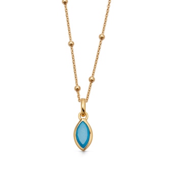 Gold December Turquoise Birthstone Pendant Necklace | Astley Clarke