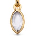 Gold April White Topaz Birthstone Pendant Necklace