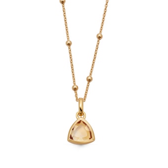 Gold November Citrine Birthstone Pendant Necklace | Astley Clarke