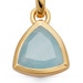 Gold March Aquamarine Birthstone Pendant Necklace