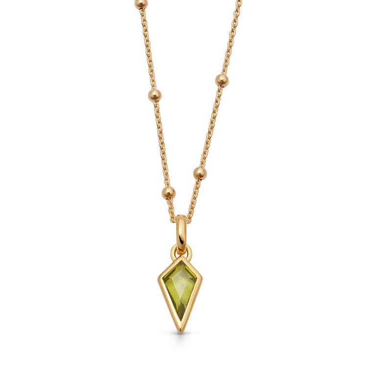 Gold August Peridot Birthstone Pendant Necklace | Astley Clarke