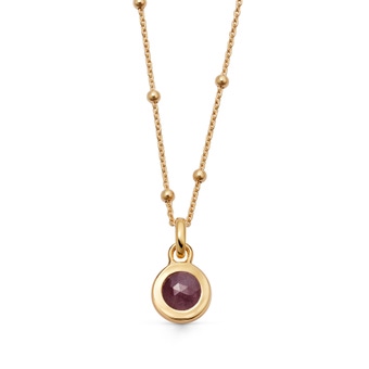 Gold July Ruby Birthstone Pendant Necklace | Astley Clarke