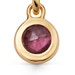 Gold October Pink Tourmaline Birthstone Pendant Necklace