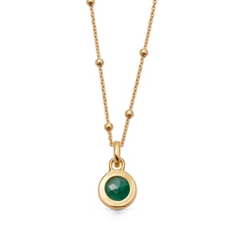 Gold Emerald May Birthstone Pendant | Astley Clarke
