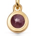 Gold July Ruby Birthstone Pendant Necklace