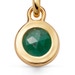 Gold Emerald May Birthstone Pendant