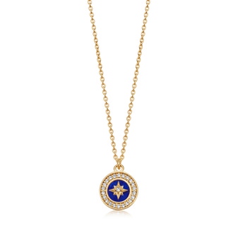 Gold Polaris Lapis Pendant