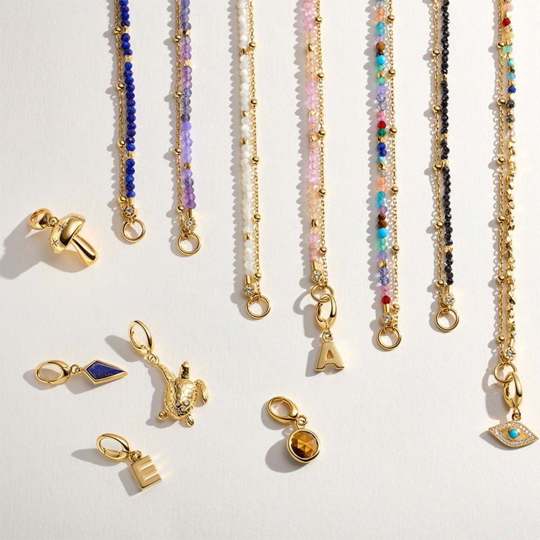 Gold Fine Biography Multi gemstone Bracelet