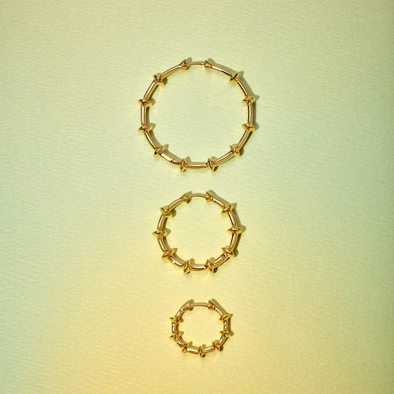 Gold Luna Light Maxi Hoop Earrings | Astley Clarke