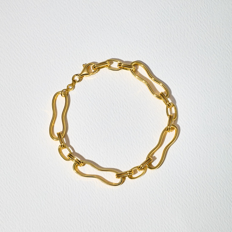 Gold Floe Link Bracelet | Astley Clarke