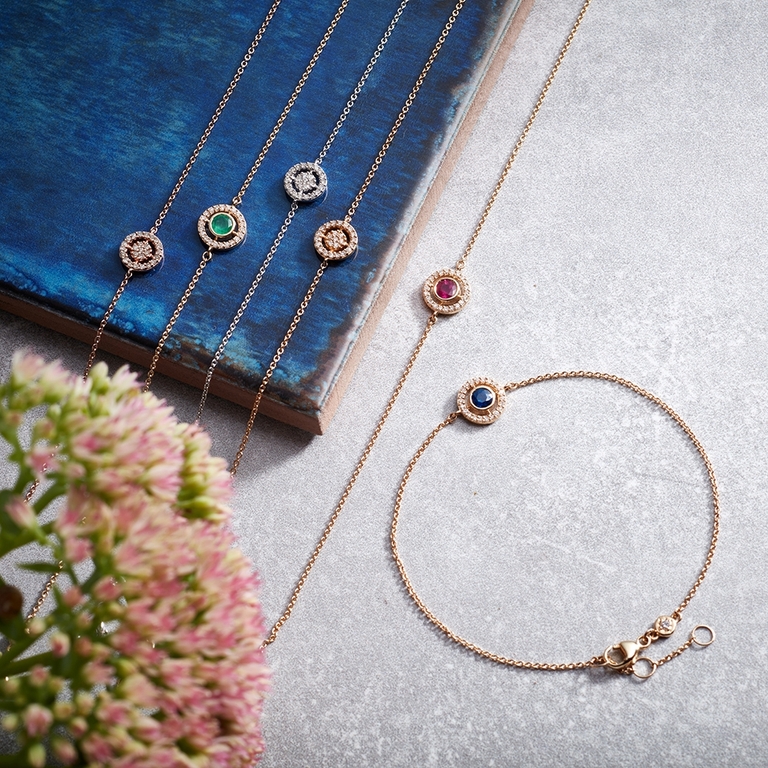 Mini Icon Aura Gold Ruby Bracelet