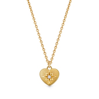 Gold Biography Heart Pendant Necklace | Astley Clarke