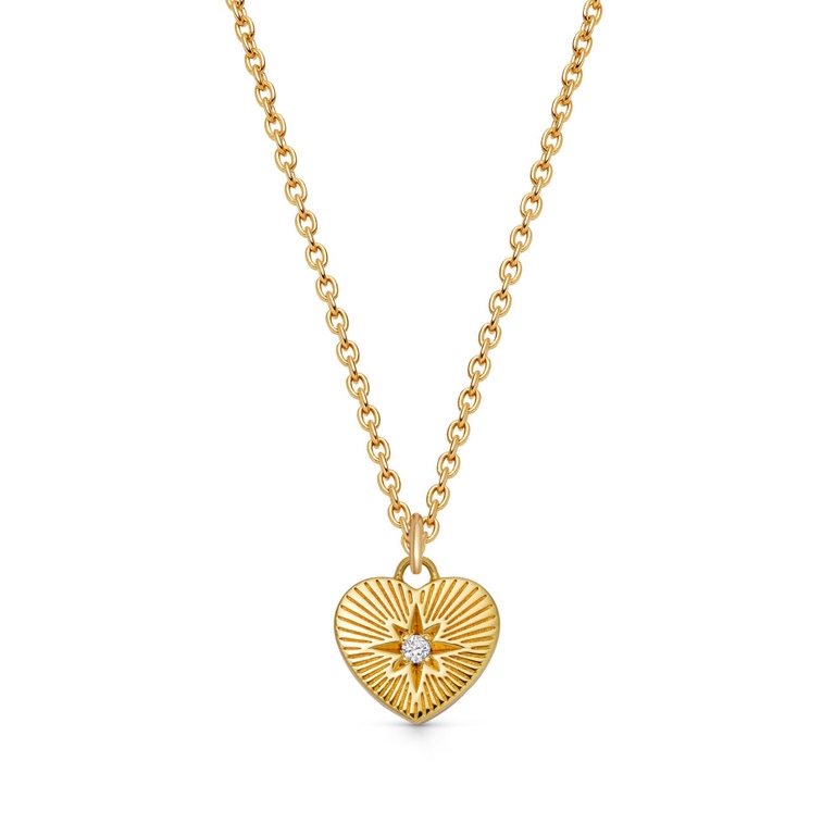Gold Biography Heart Pendant Necklace | Astley Clarke