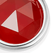 Silver Biography Red Agate Charm