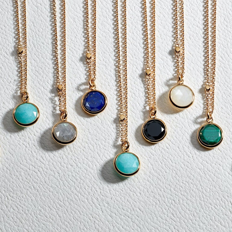 Round Stilla Amazonite Pendant Necklace