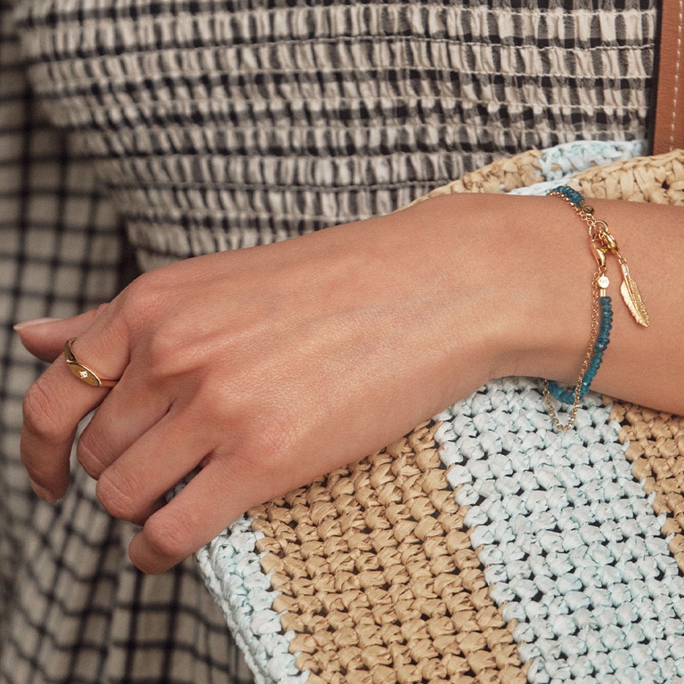 Gold Biography Apatite Bracelet
