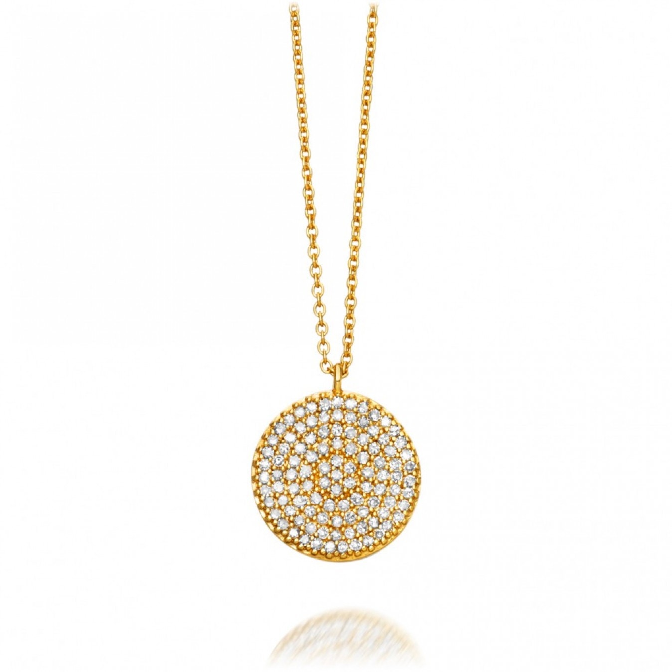 Solid Gold Icon Natural Diamond Pendant Necklace