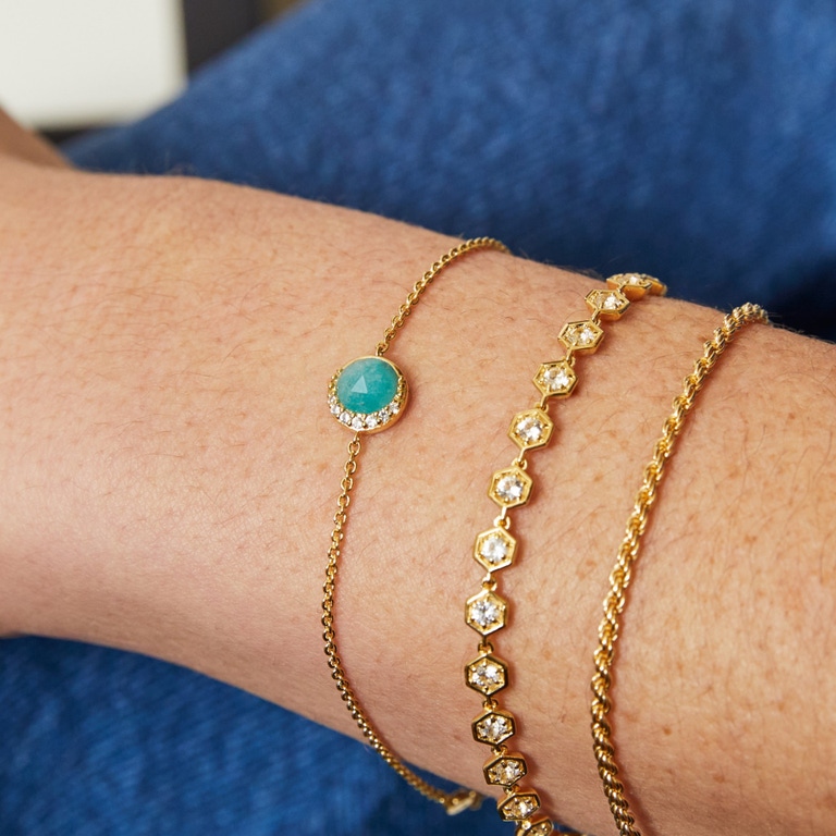 Gold Luna Amazonite Bracelet