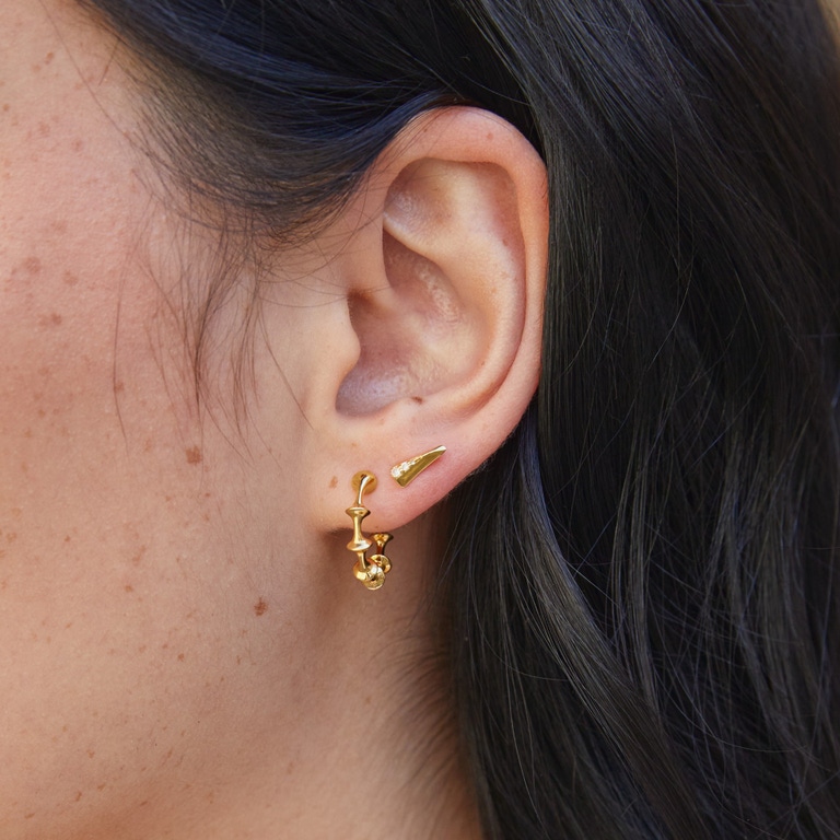 Gold Luna Light Mini Hoop Earrings | Astley Clarke
