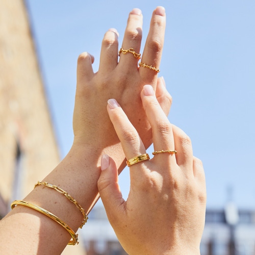 Gold Luna Light Star Ring