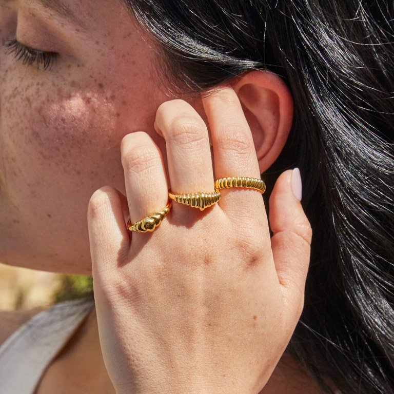Gold Aurora Bold Dome Ring | Astley Clarke