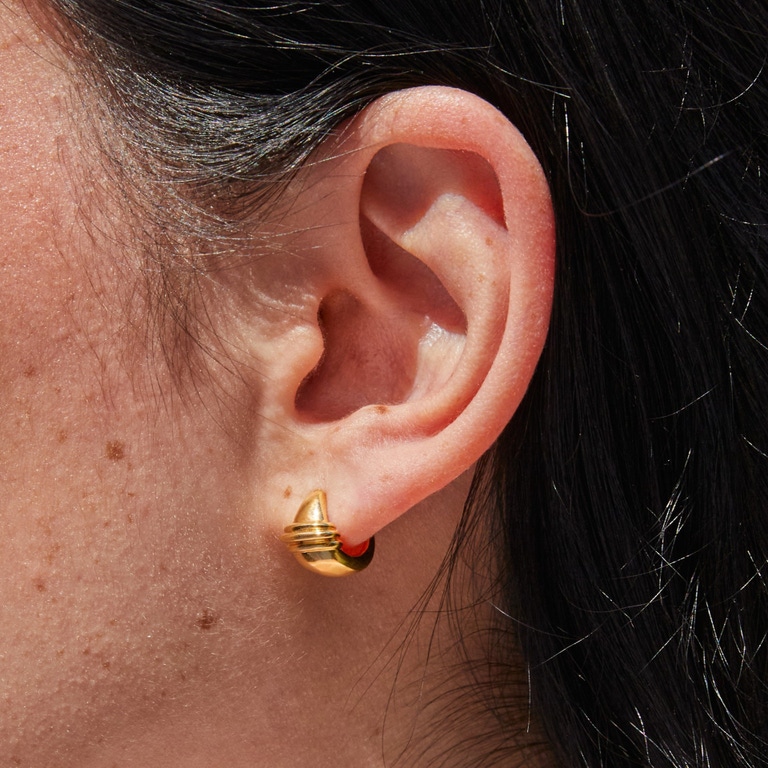 Gold Aurora Huggie Earrings | Astley Clarke