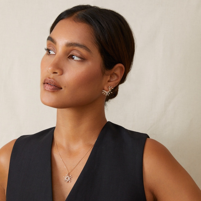 Solid Gold Nova Lab Grown Diamond Twist Stud Earrings | Astley Clarke