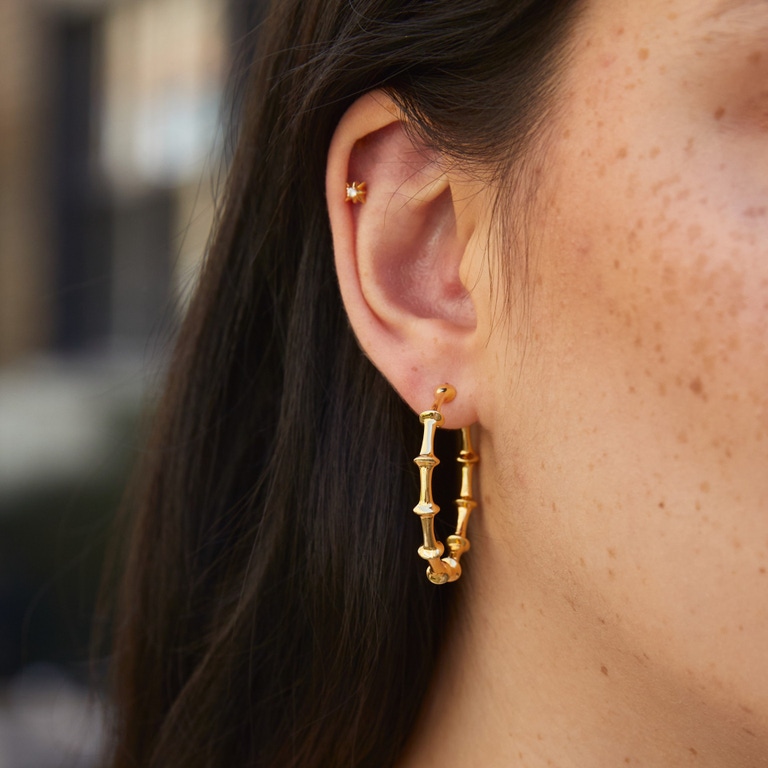 Silver Luna Light Maxi Hoop Earrings | Astley Clarke