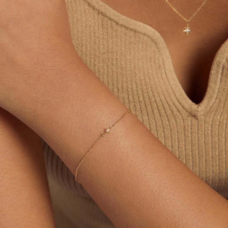 Solid Gold Lab Grown Diamond North Star Bracelet | Astley Clarke
