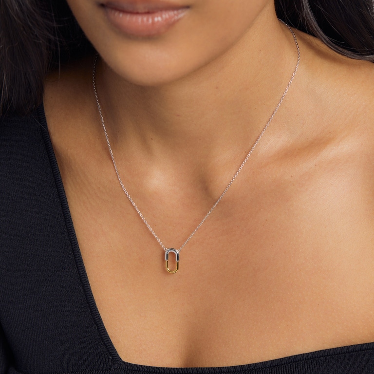 Gold & Silver Aurora U-Hoop Necklace | Astley Clarke