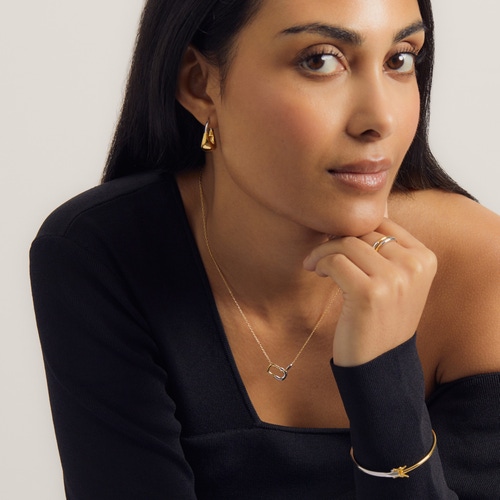 Gold & Silver Chunky Aurora U-Hoop Earrings