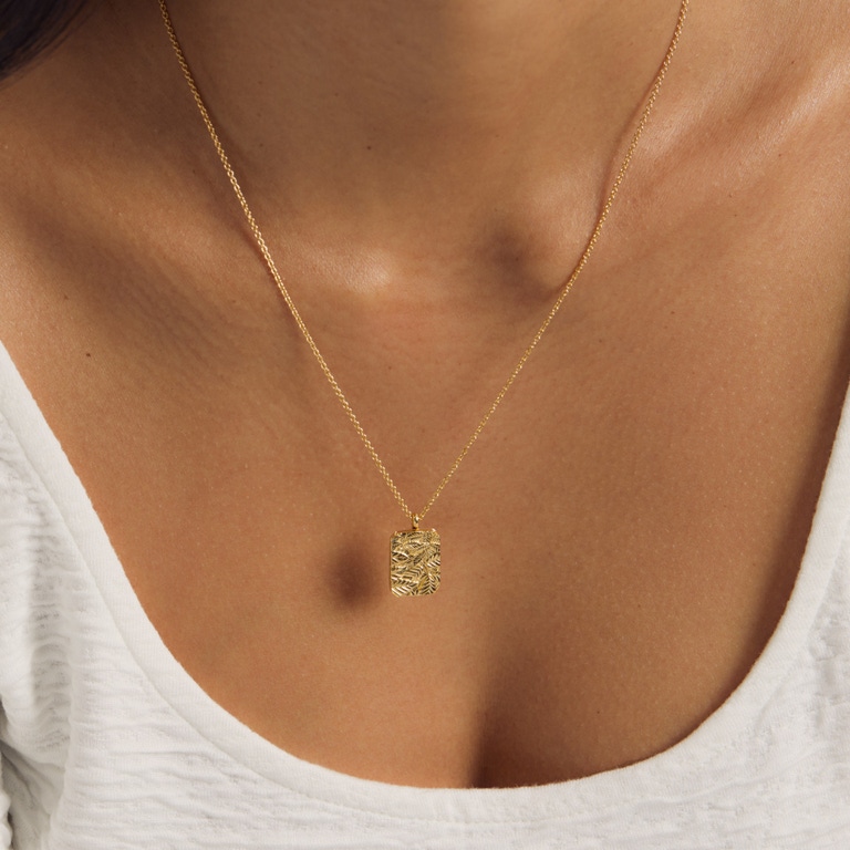 Gold Terra 'Strength' Engravable Locket Necklace | Astley Clarke