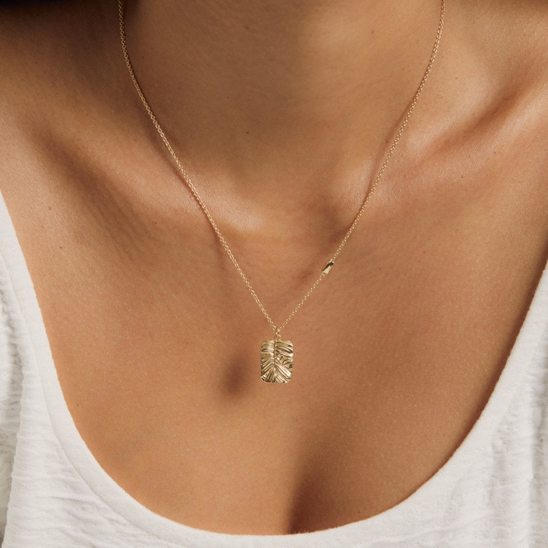 Gold Terra 'Cherished' Engravable Pendant Necklace| Astley Clarke