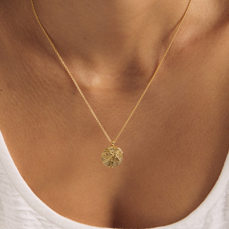 Gold Terra 'Loved' Engravable Locket Necklace| Astley Clarke