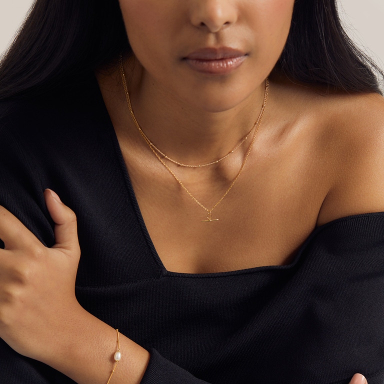 Gold Aurora Station Necklace