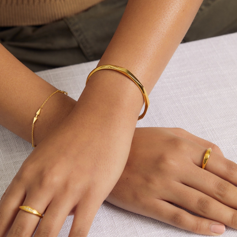 Gold Deco Shard Ring | Astley Clarke
