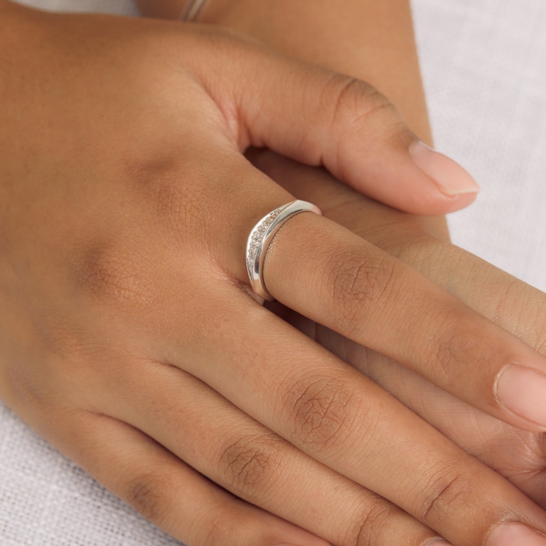 Silver Deco Shard Ring | Astley Clarke