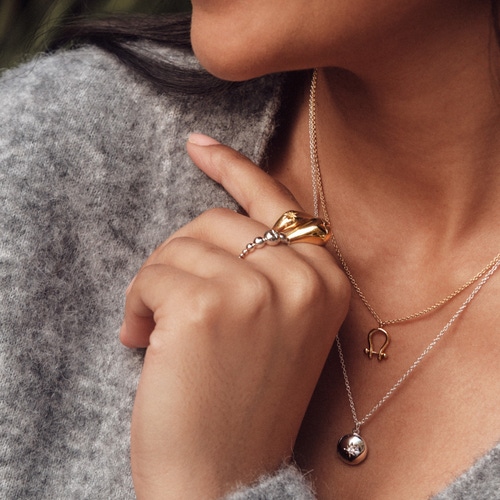 Gold Mini Aurora Dome Ring