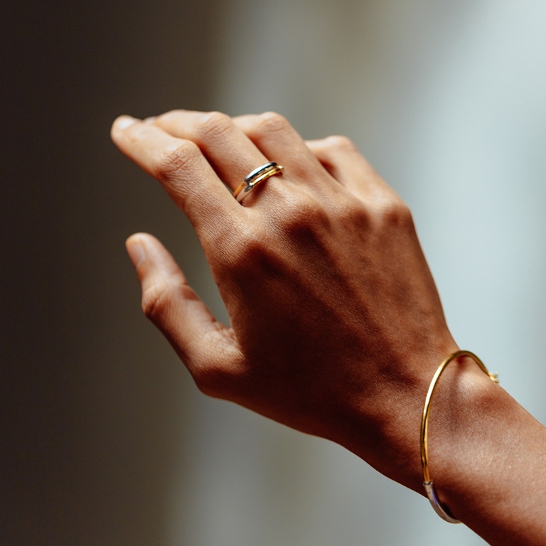 Aurora Mixed Metal Ring Bundle | Astley Clarke