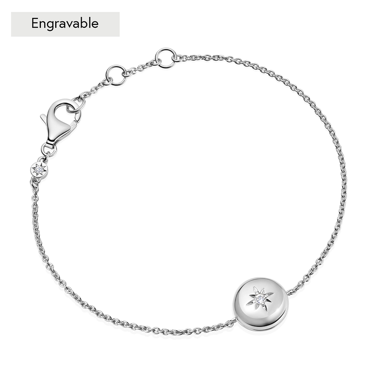 Silver Biography Chain Locket Bracelet