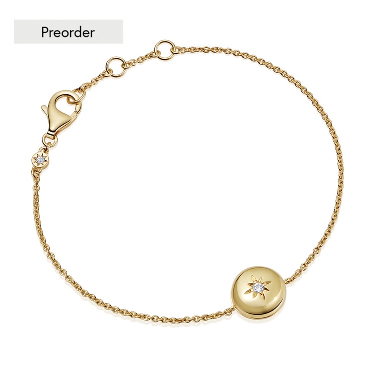 Gold Biography Chain Locket Bracelet