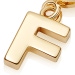 Gold Initial 'F' Biography Charm