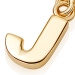 Gold Initial 'J' Biography Charm
