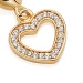 Gold Biography Heart Charm