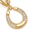 Gold Biography Horseshoe Charm